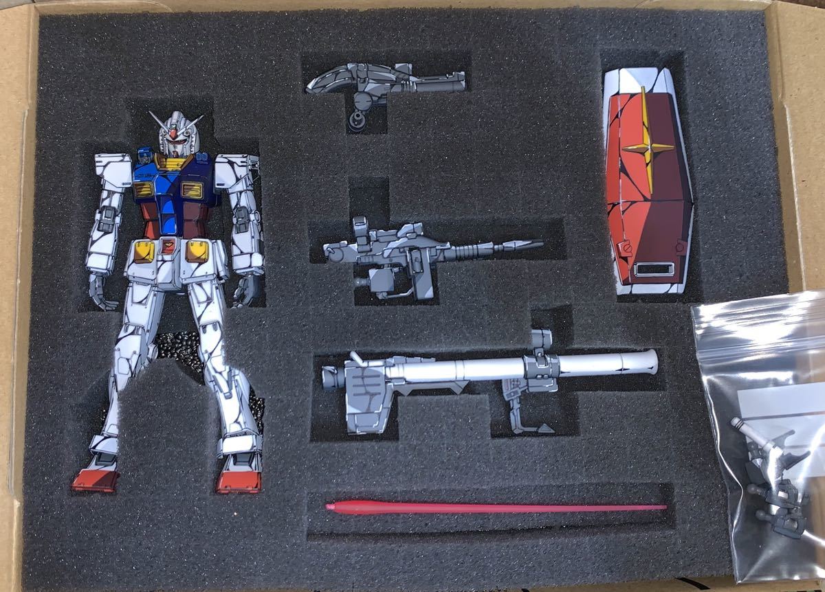 完成品 HG RX-78-02 オリジン ガンダム 塗装済み完成品 イラスト風模型