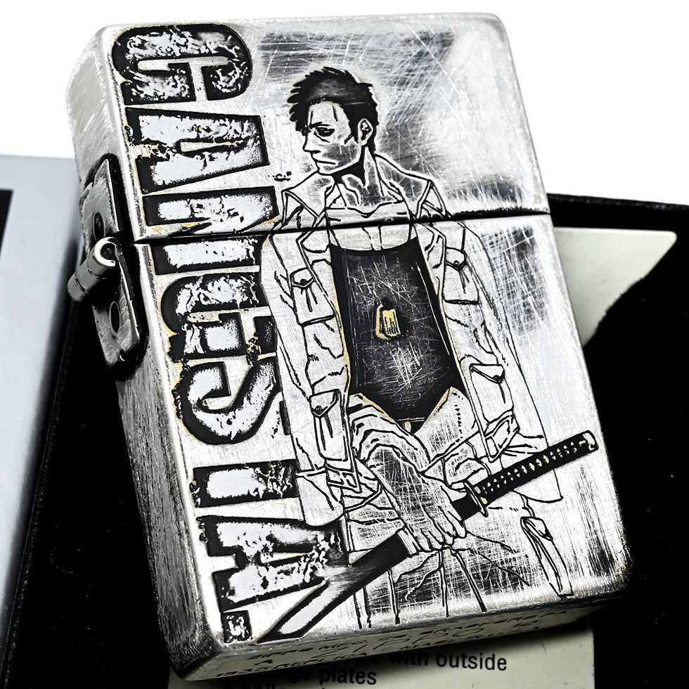 1スタ：zippo：1935Rep：両面：GANGSTA：希少：ダメージ加工：ジッポ 