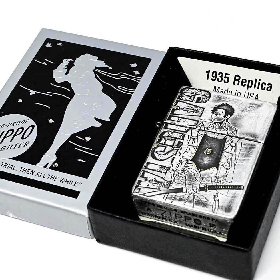 1スタ：zippo：1935Rep：両面：GANGSTA：希少：ダメージ加工：ジッポ 