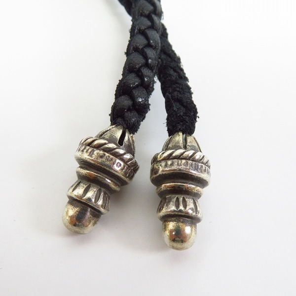 CHROME HEARTS/クロムハーツ スモールCHクロスペンダントwレザー