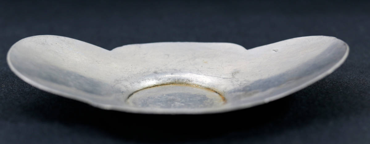 ◇古錫 春泉造 木瓜式 茶托 五客 煎茶道具 錫器 茶器 托子 錫製 瓶座