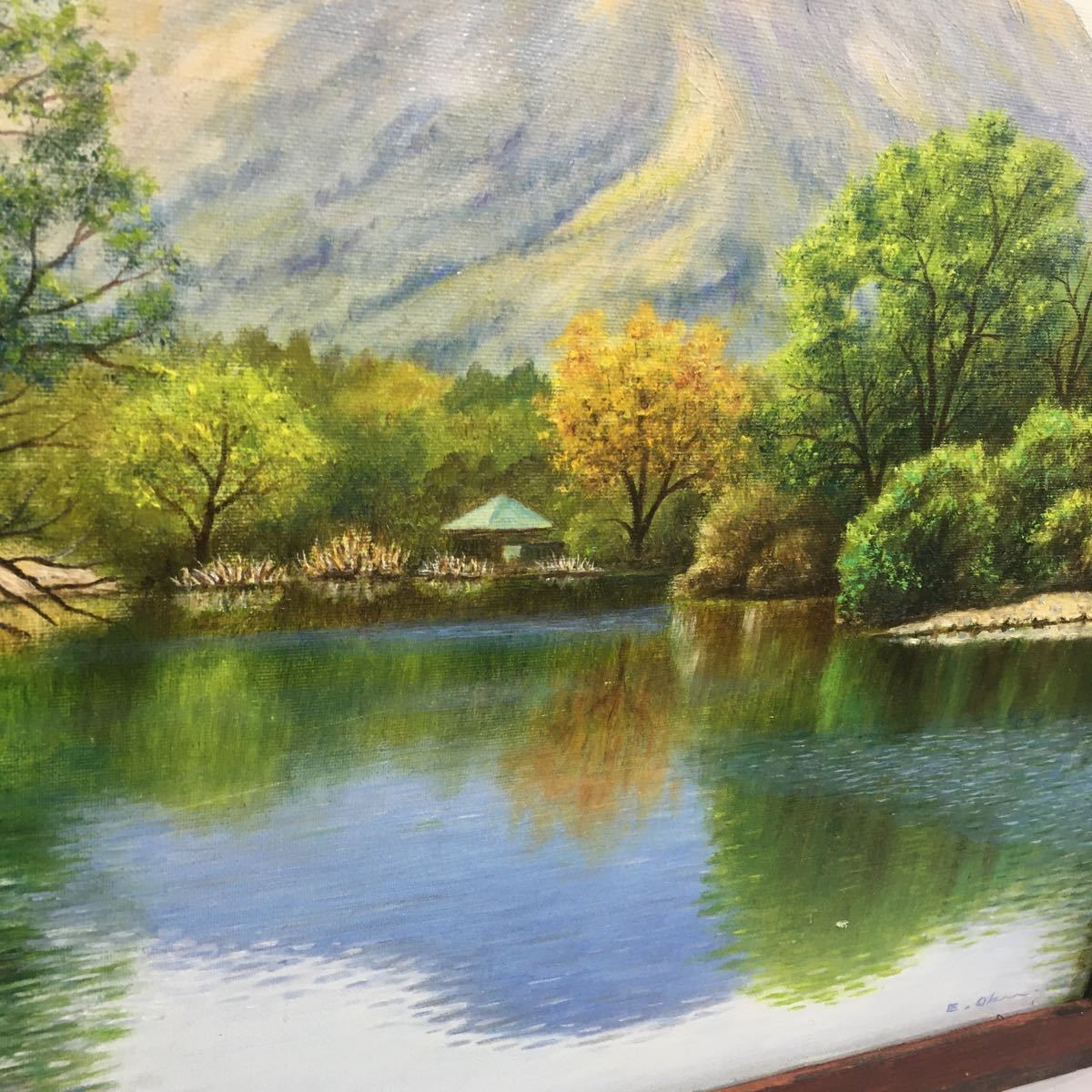 C5 風景画 油絵 伊吹山 三島池 額縁 インテリア 自然 自然 風景画 売買されたオークション情報 Yahooの商品情報をアーカイブ公開 オークファン Aucfan Com