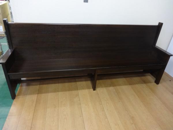 ▽木製家具　教会　結婚式　長椅子　最大6人掛　複数有　現状渡