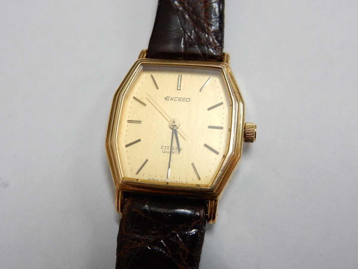 14K【電池交換済】CITIZEN シチズン EXCEED エクシード 4-105338