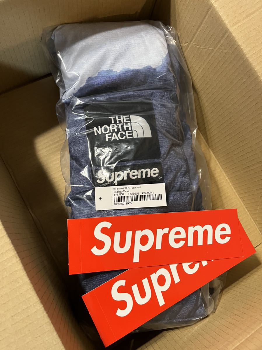 セール，人気 Supreme THE NORTH FACE シュプリームノースフェイス bleached denim 700fill down scarf コラボ マフラー(その他)｜売買されたオークション情報、yahooの商品情報をアーカイブ公開 - オークファン その他