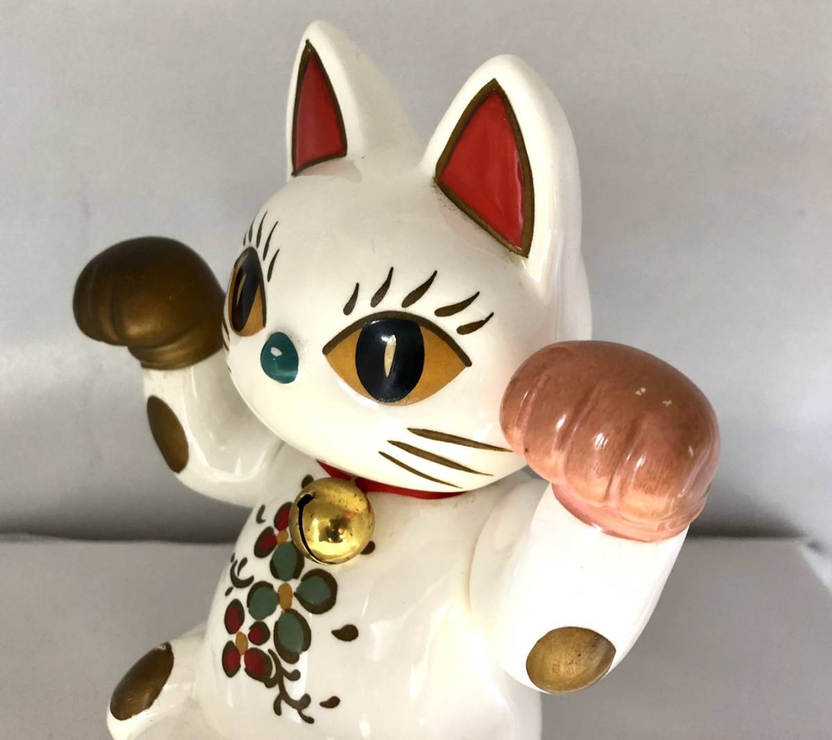 アンティーク☆レトロ 陶器お座り招き猫 貯金箱(陶磁一般)｜売買された
