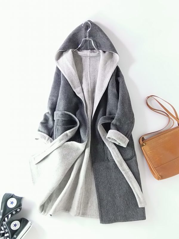 ユナイテッドアローズ UNITED ARROWS A day in the life 近年モデル ウールブレンド リバーシブル ベルテッドコーディガン Freeサイズ