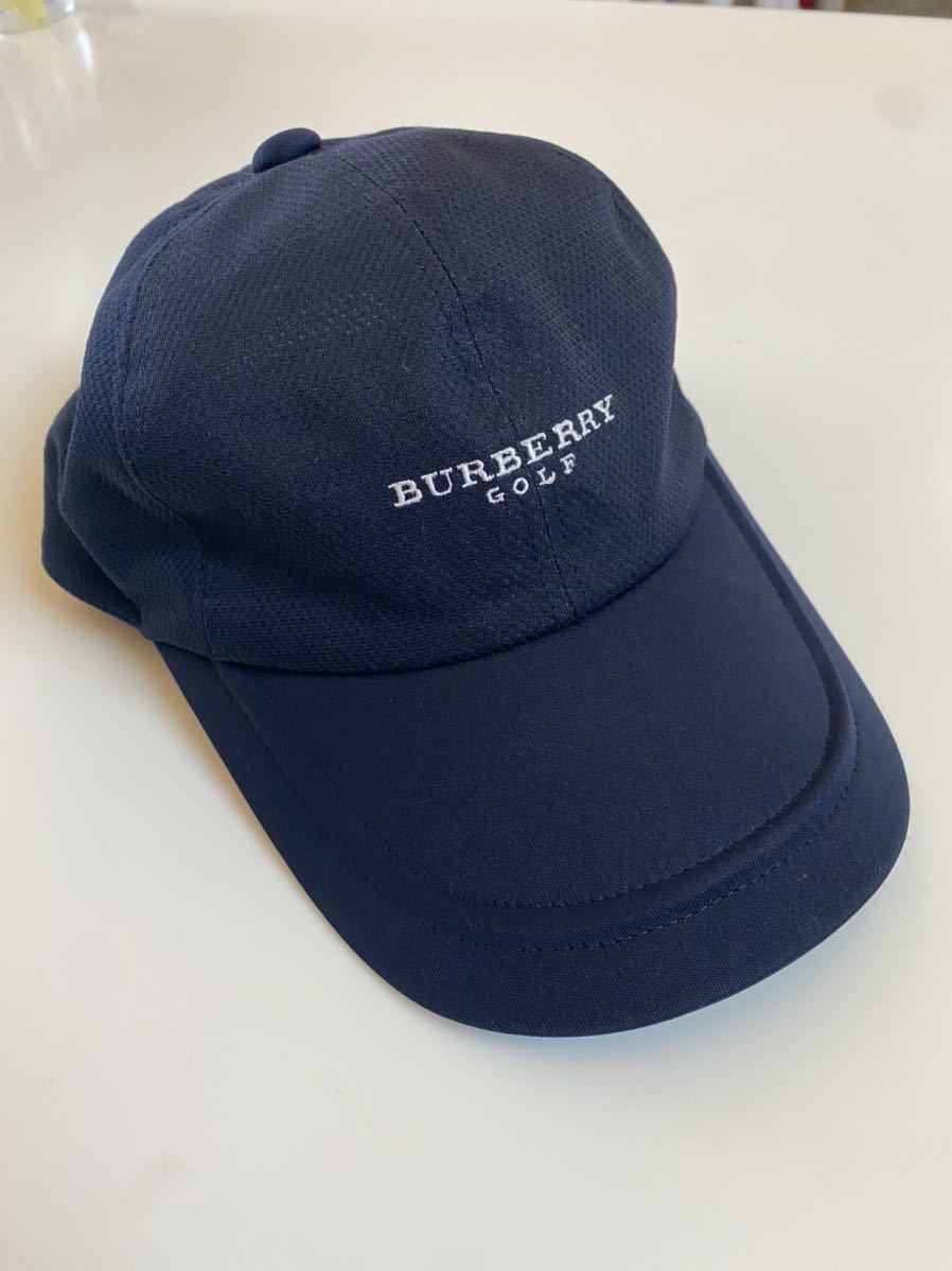 バーバリーゴルフ BURBERRY GOLF 帽子 キャップ ロゴ 紺 ネイビー