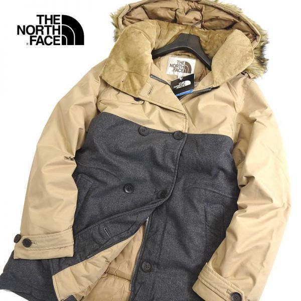 THE NORTH FACE ノースフェイス 定価3.9万 耐久撥水DWR 切替 PREMIUM DUCK DOWN ファー付 ダウンジャケット G88 DBE 100 ▲026▼out1159b