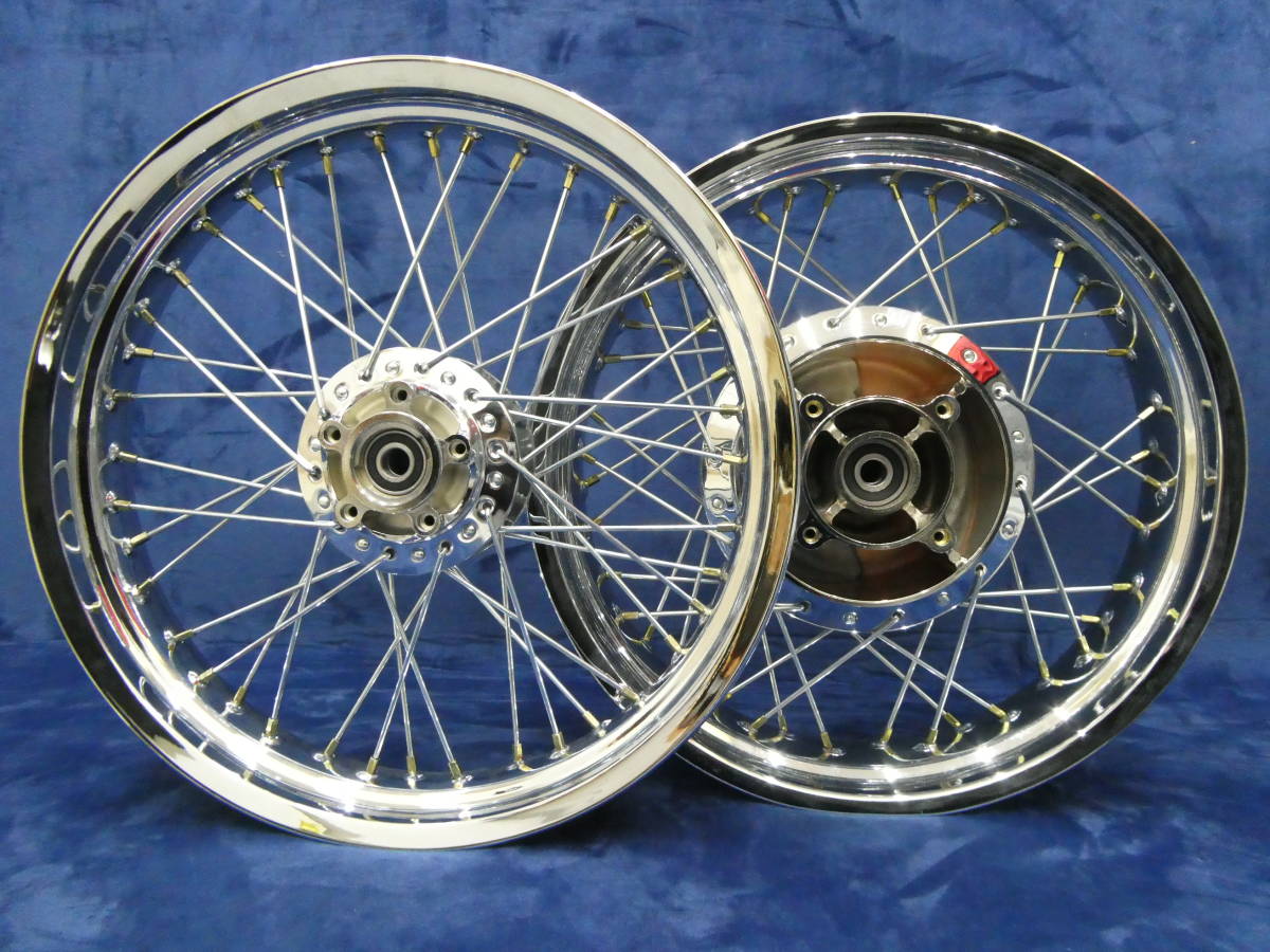 ゼファー750 メッキ スポークホイール/前後18インチRS不可ZR750C BEET 