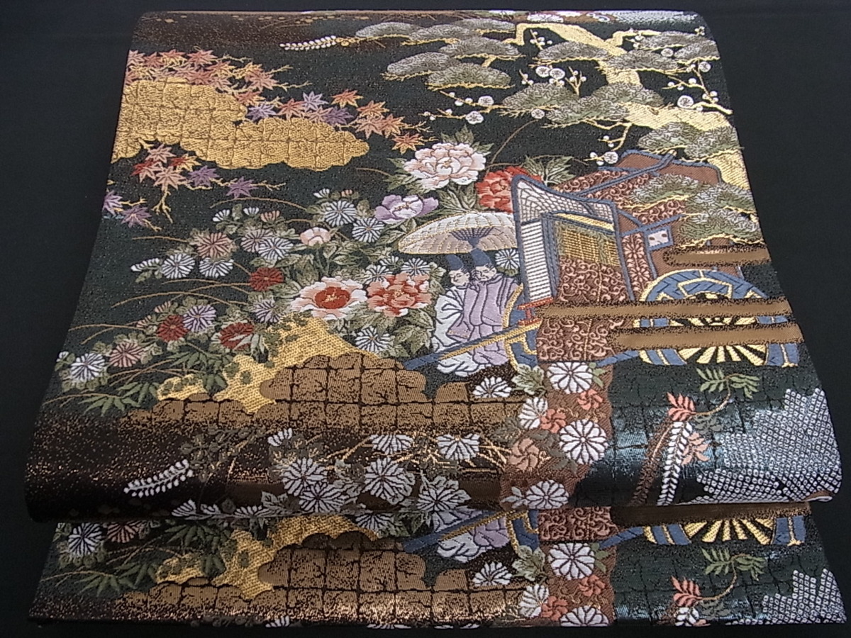 ベストストア日本一受賞店！□花美人着物□全通柄袋帯 網目文 逸品  