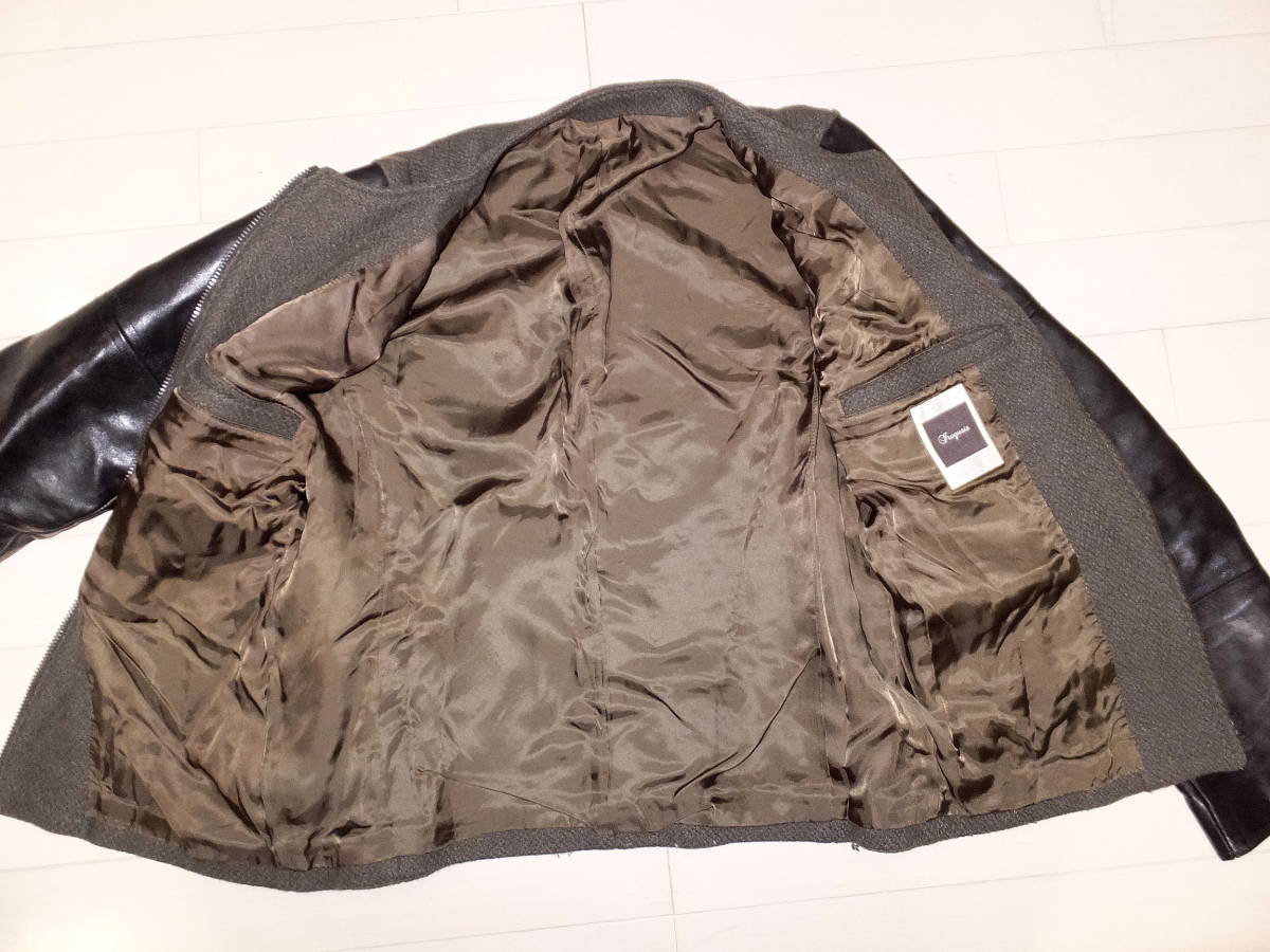 Iroquois（イロコイ）15AW ホースハイド ノーカラーBZ ウールツイード 