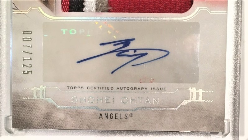 大谷翔平 125枚限定 直筆サイン＆ジャージーカード 2019 Topps 