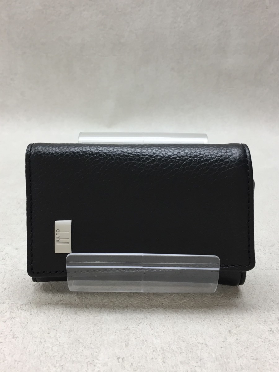 dunhill◆キーケース/レザー/BLK/無地/財布一体型/C0118/6チェーン/コインポケット/フォーマル