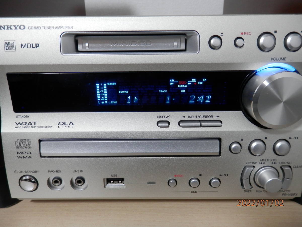 ONKYO FR-N9FX D-N9FX CD⁄MD システムコンポ スピーカー 通電確認 キズ