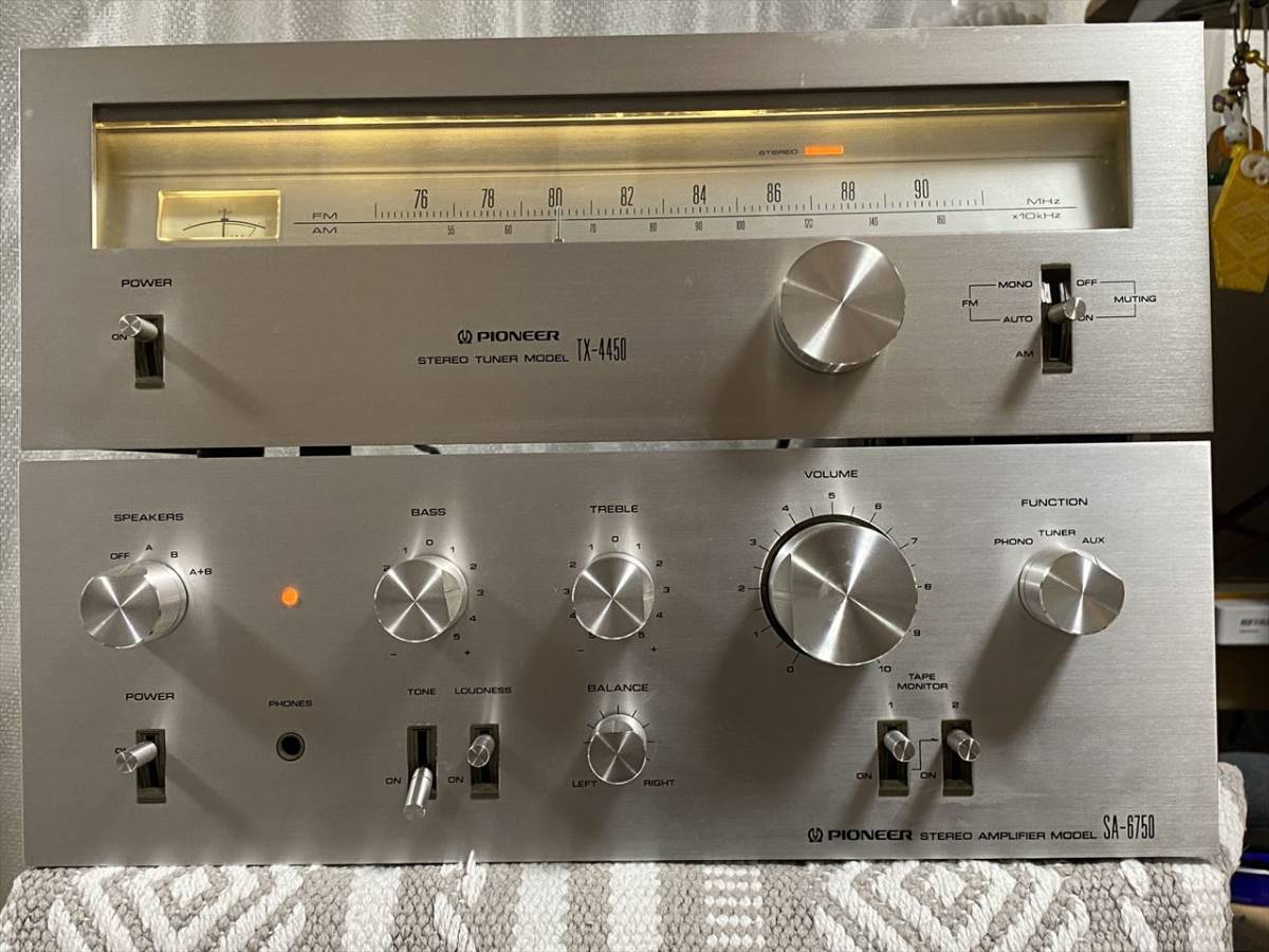 Pioneer SA-6750 TX-4450 Amplifier + Tuner Vintage Hi-Fi パイオニア