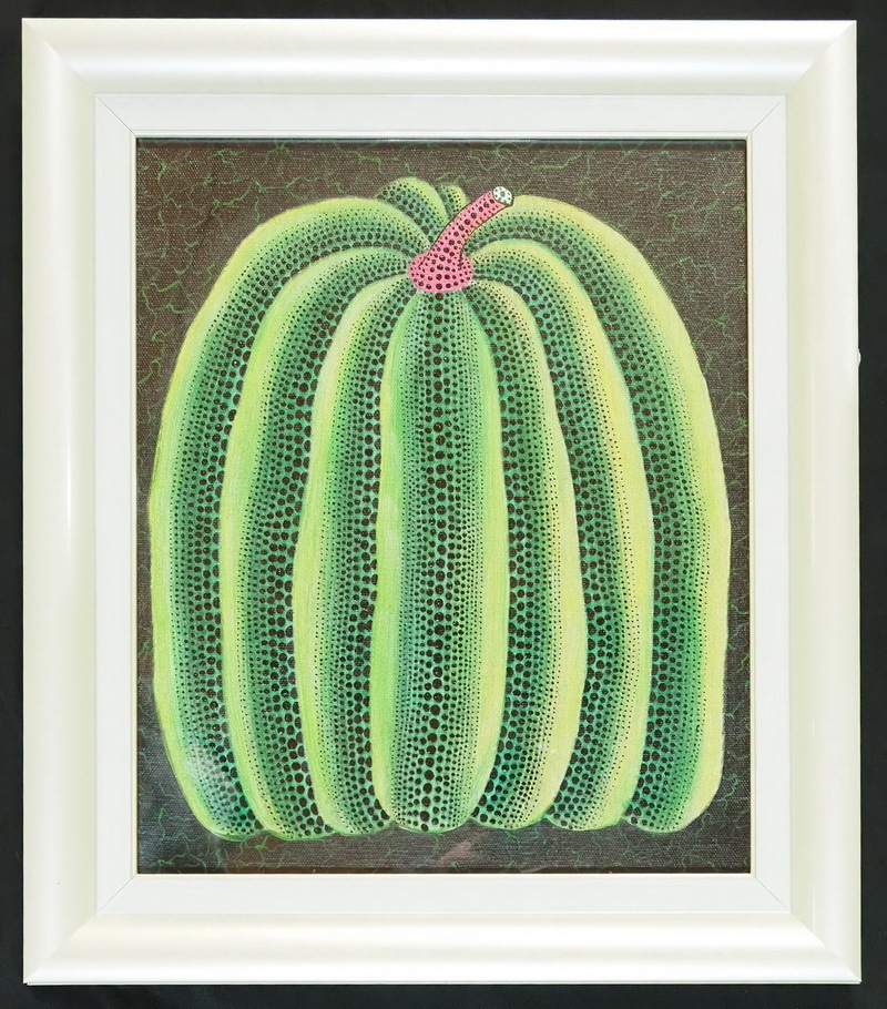 ▽ かぼちゃ 静物画 日本 F8号絵画 額縁付き 中古 ▽ - 油彩画 F8号