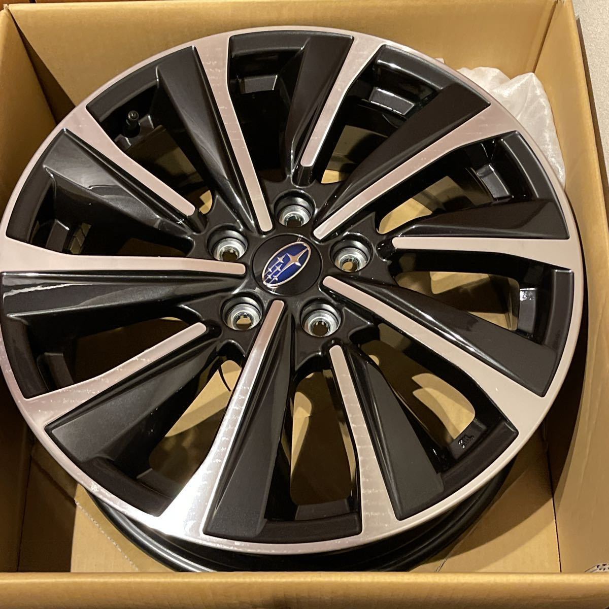 納車外し】 新型レヴォーグ STI 18インチ 純正 ホイール ブラック塗装 