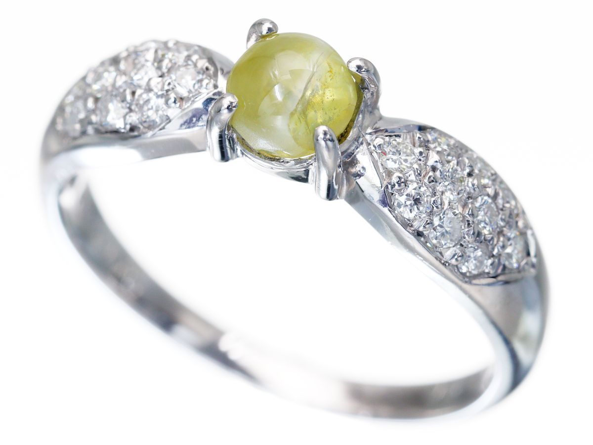 Pt900 Chrysoberyl Eye Pt900クリソベリルキャッツアイ Cat