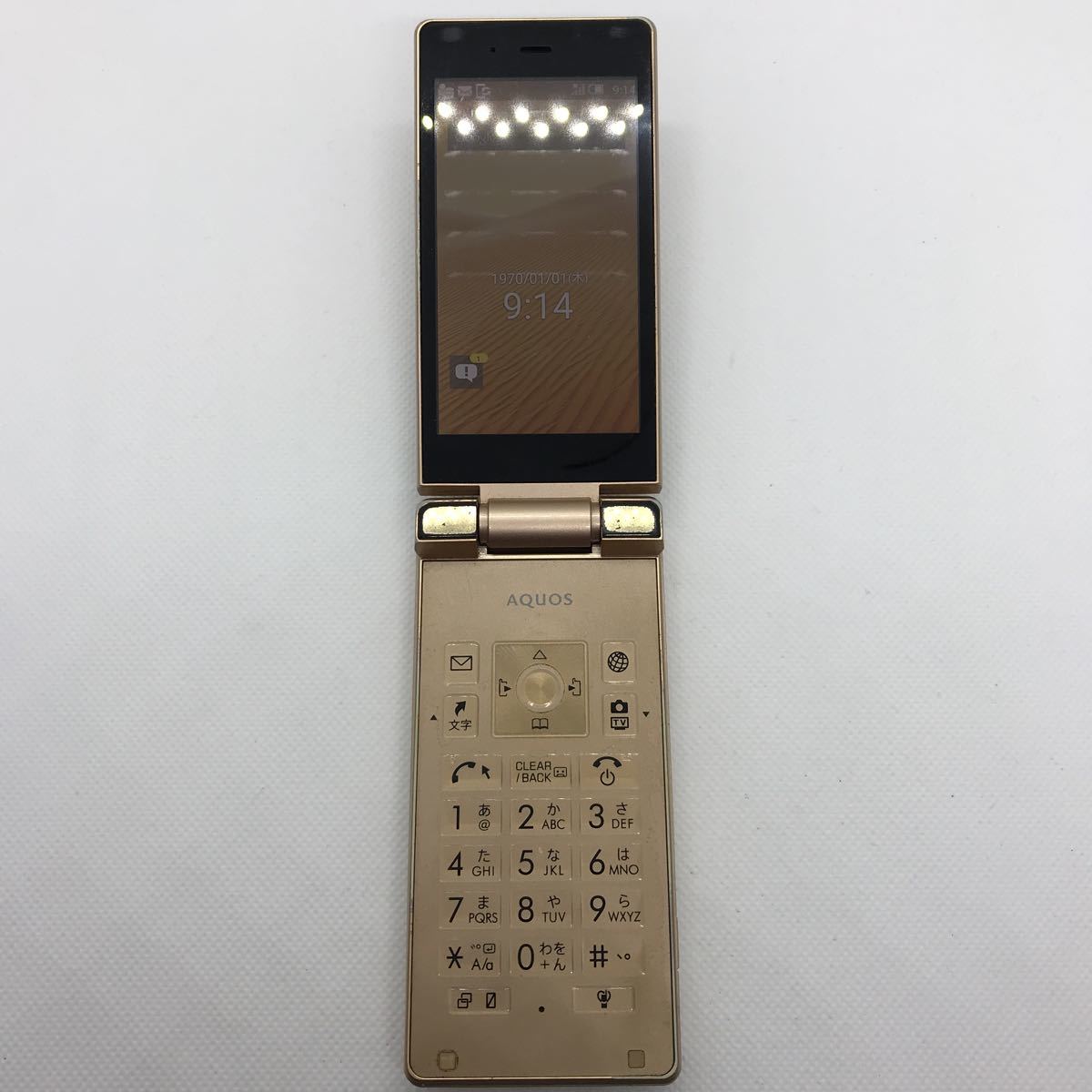 SoftBank ソフトバンク 501SH AQUOS ケータイ ゴールド ガラケー 携帯電話 c44l174sm