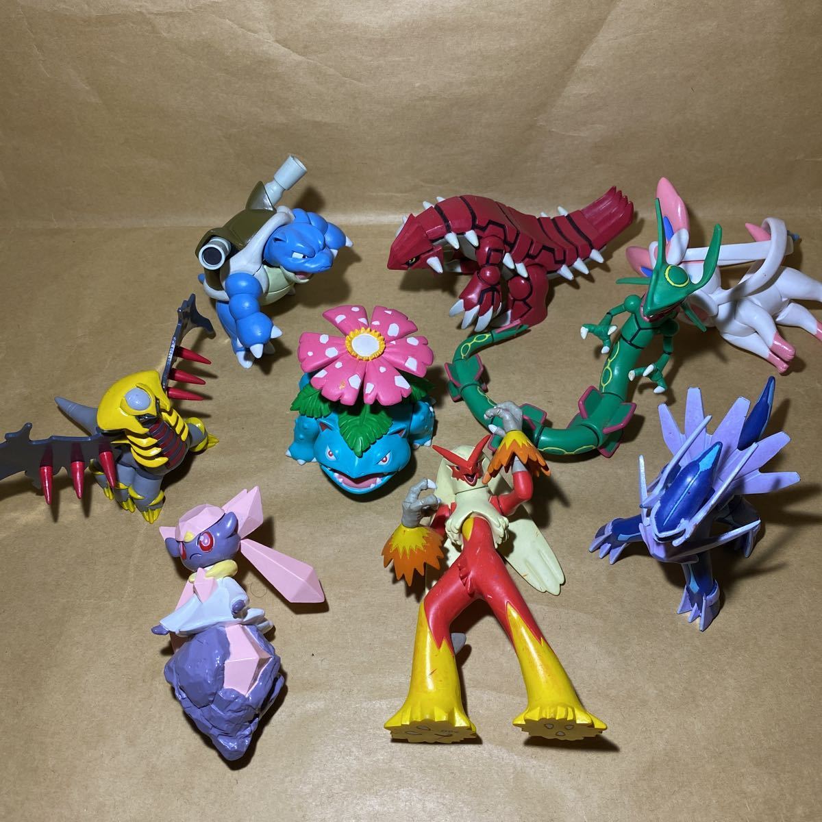 ポケモン ポーズフィギュア レックウザ グラードン カメックス 