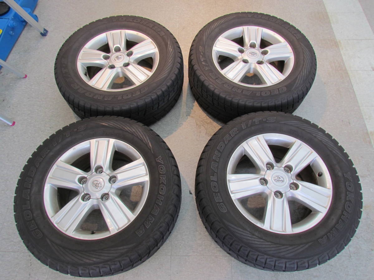 【2023年製 DUNLOP 】155/65R14 タイヤホイール付4本セット ☆中古 ランドクルーザー純正ホイール GEOLANDAR I/T-S 285/60r18