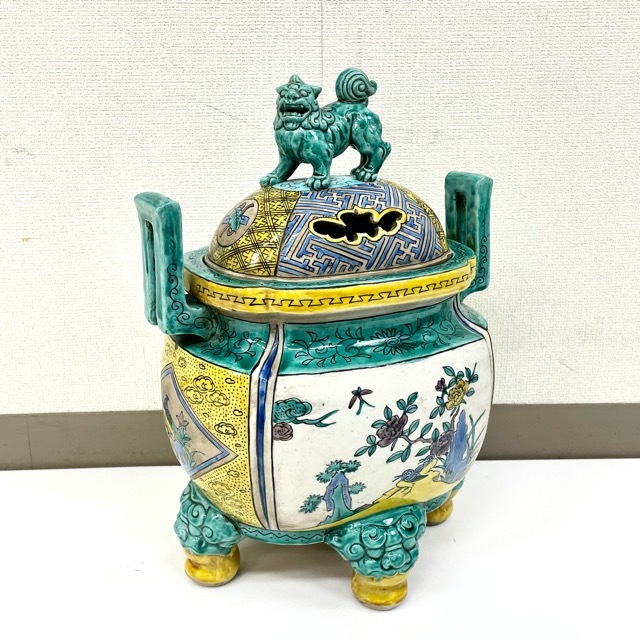 角福 (九谷) - Yahoo!オークション ◇◇九谷焼 角香炉 の落札相場 獅子