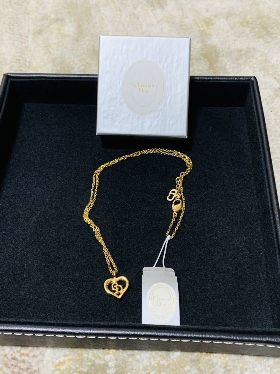 dior ネックレス ゴールド タグ付き Christian Dior 未使用 
