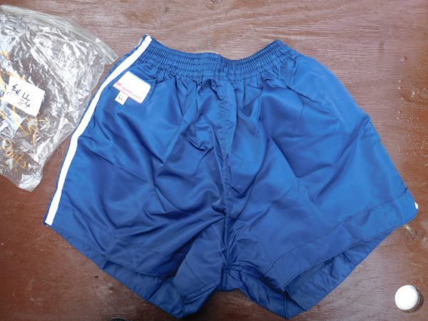 昭和　昔子供服　短パン紺LL W84　sports pants 日本製　ナイロン