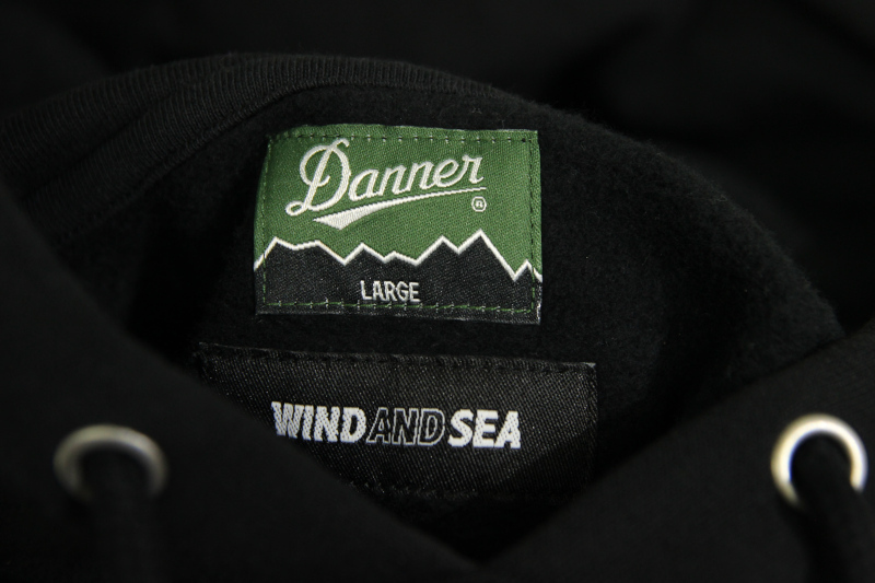 未使用 WIND AND SEA × DANNER (ウィンダンシー/ダナー) HOODIE / Lサイズ / ブラック / スウェットパーカー AND SEA WIND 新品未使用 28DANNER 発売WIND