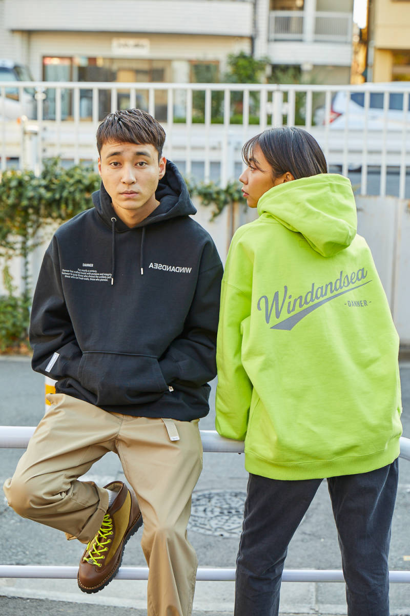 未使用 WIND AND SEA × DANNER (ウィンダンシー/ダナー) HOODIE / Lサイズ / ブラック / スウェットパーカー AND SEA WIND 新品未使用 28DANNER 発売WIND