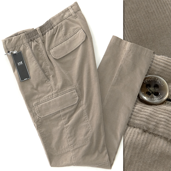 新品，セール 2.3万 23区オム 秋冬 ストレッチ コーデュロイ パンツ 50 LL ベージュ P28637 23区 HOMME LAND カーゴパンツ メンズ テーパード(XLサイズ以上)｜売買されたオークション情報、yahooの商品情報をアーカ XLサイズ以上