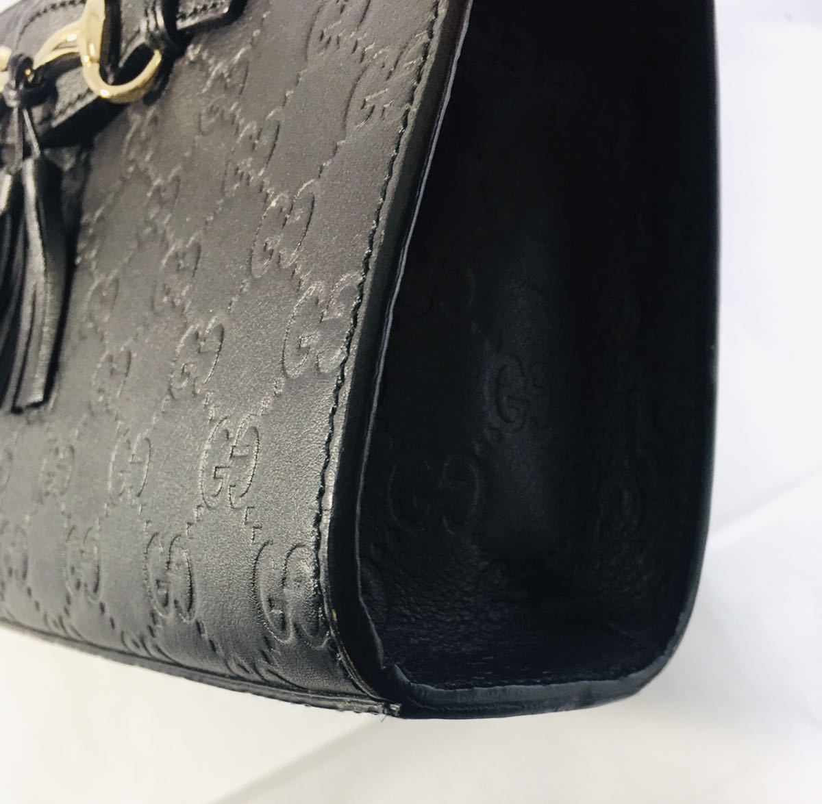 美品 【GUCCI】グッチ チェーンショルダーバッグ GG柄 マイクロシマ 