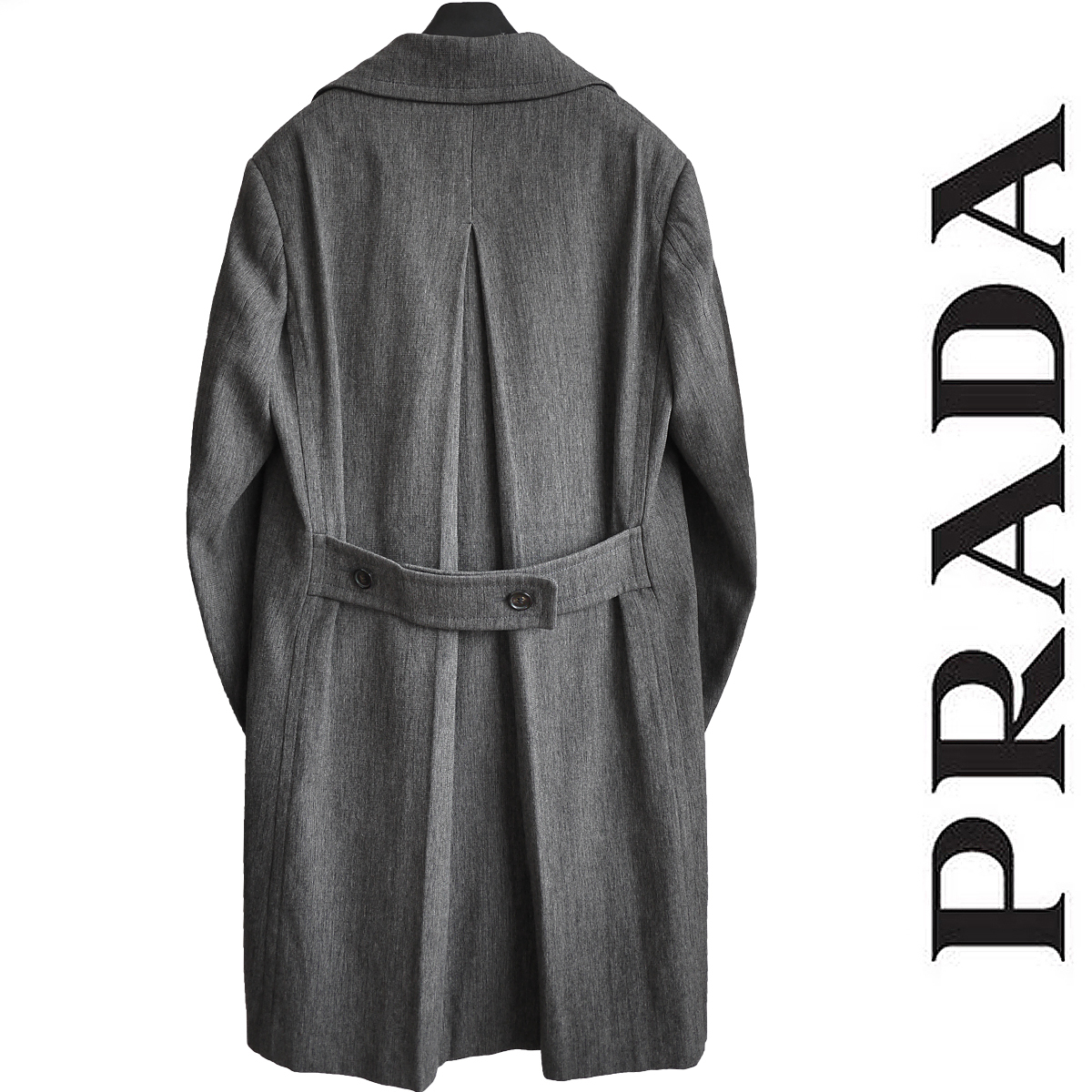正規品 ランウェイモデル プラダ PRADA ウールメルトン チェスター 