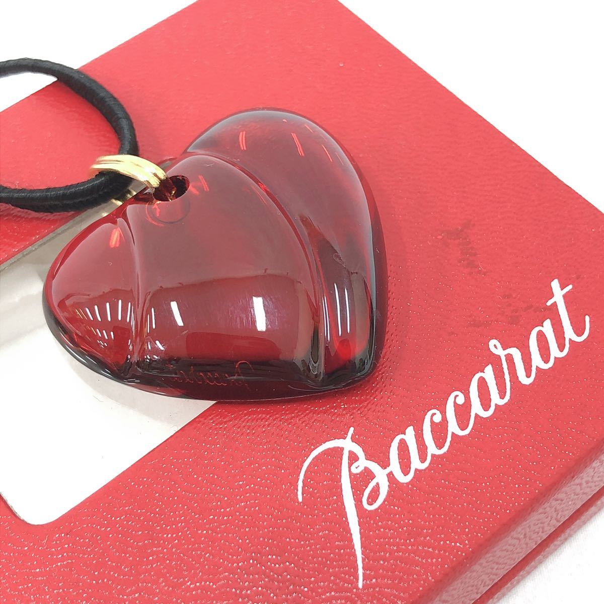 Baccarat/バカラ クリスタルガラス ハート ペンダント ネックレス