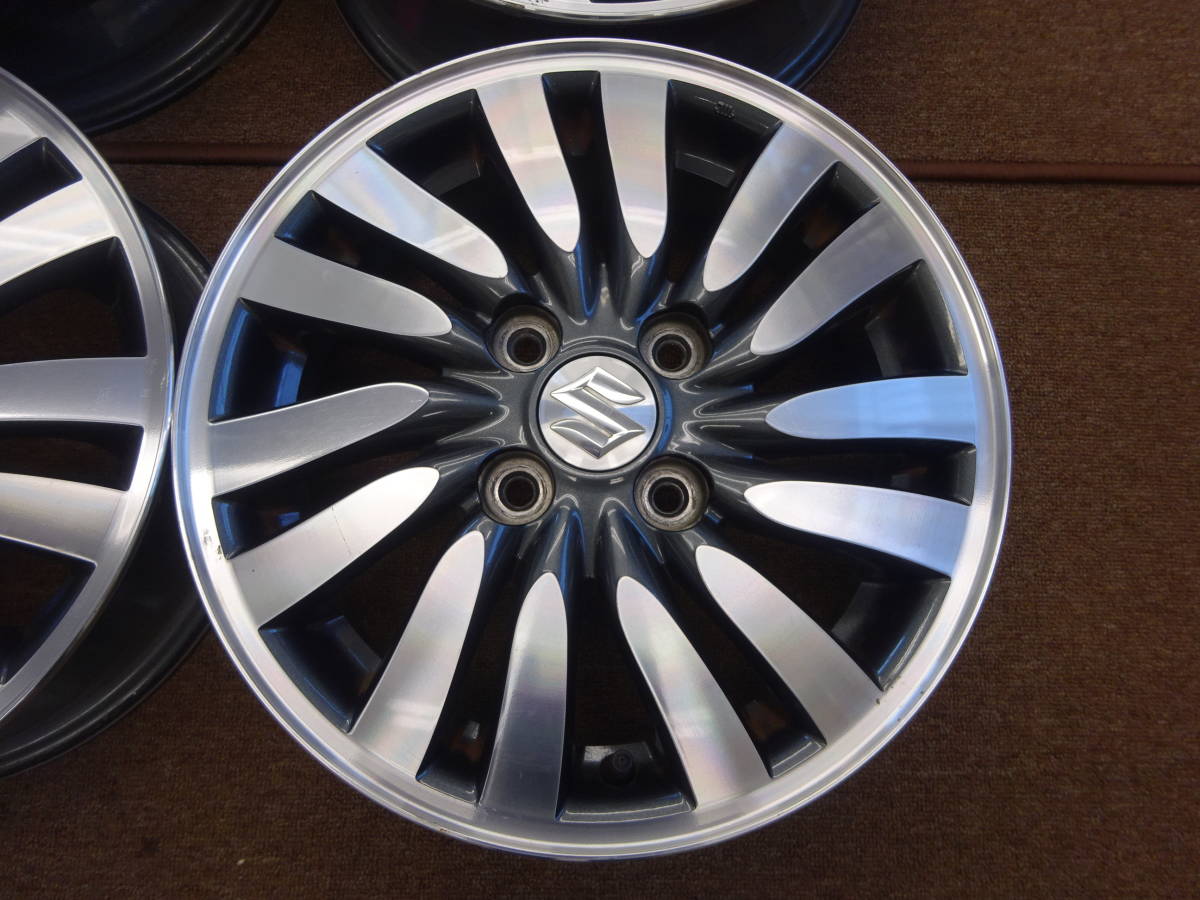 A-8 SUZUKI 純正 14×4.5J ET45 PCD100 4H 4本 パレット SW ラパン