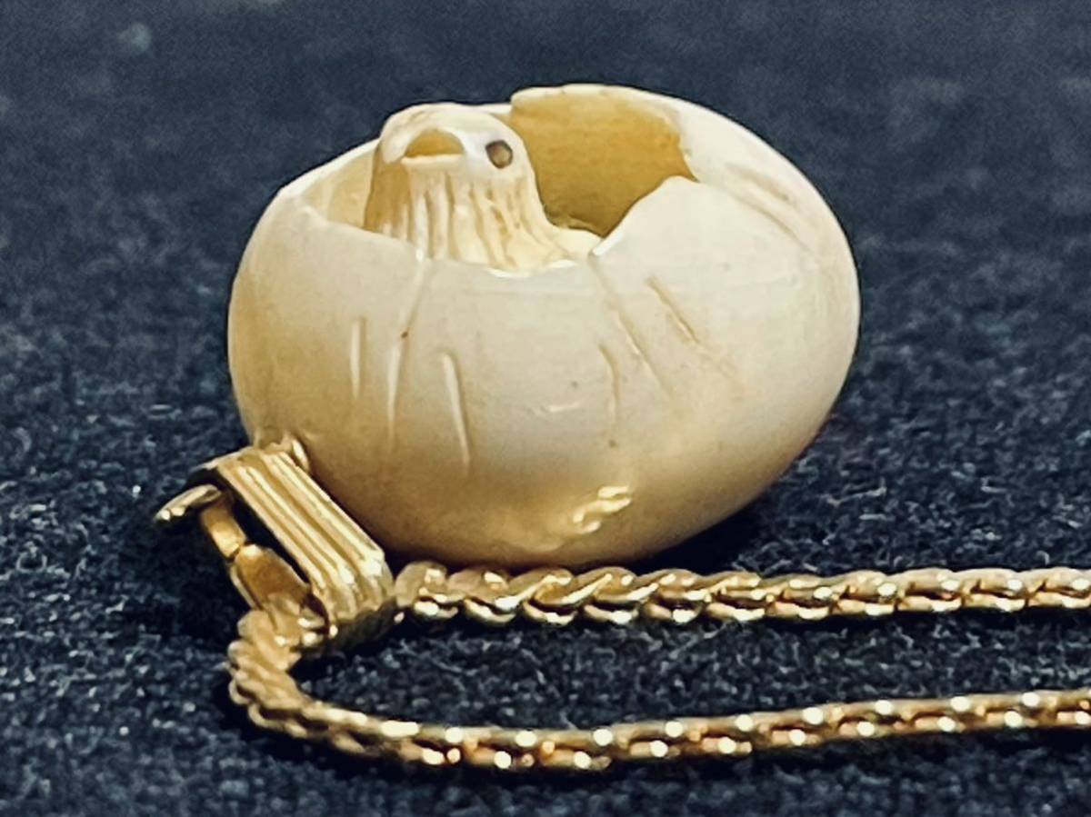 象牙風卵にヒヨコ彫りペンダントトップ ネックレスの入札履歴 - 入札者