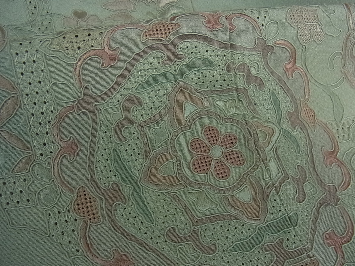 花美人□極上 中国三大刺繍 スワトウ刺繍 汕頭刺繍 総刺繍 訪問着