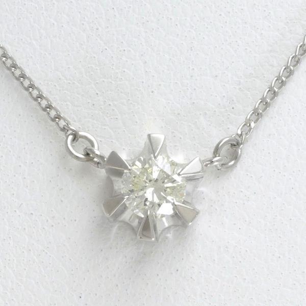 PT850 ネックレス イエローダイヤ 0.33 鑑定書 総重量約2.9g 中古 美品 送料無料☆0315