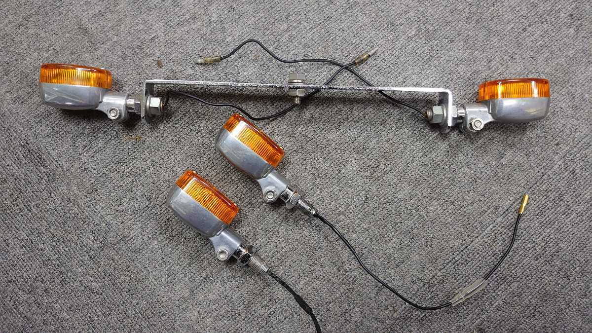 【限定セール，低価】 ウインカー 4個セット アルミボディー ハーレー エボソフテイル FXST/1986モデル 使用したステー付き メーカー不明 旧車に(社外品)｜売買されたオークション情報、yahooの商品情報をアーカイブ ハーレーダビッドソン用