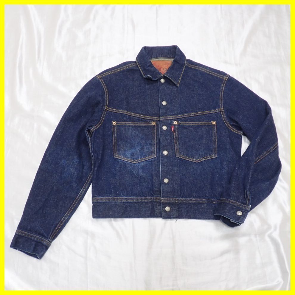 2025，定番 EVISU/エヴィス 1500 No.2 デニムジャケット/Gジャン 40/メンズM相当/ダークインディゴ/コットン100%/鯛釣りパッチ/初期戌#0334700112(ジージャン)｜売買されたオークション情報、yahooの商品情報をア 男性用