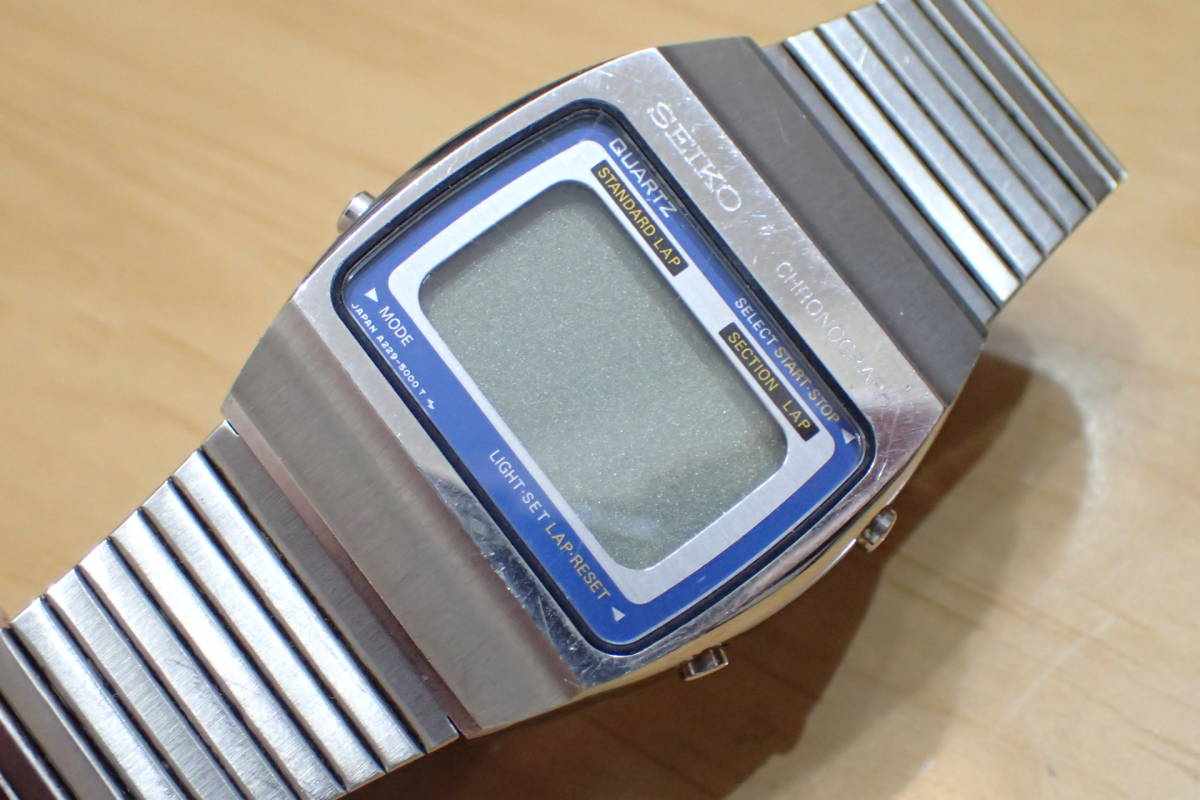 液晶表示確認済み レア◇セイコー/SEIKO クロノグラフ◇ A229-5000