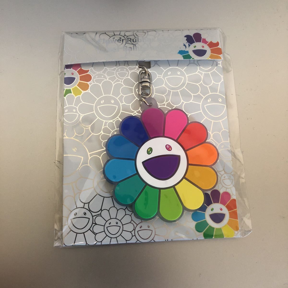 未使用flower rubber keyring key chain7個村上隆 Takashi Murakami