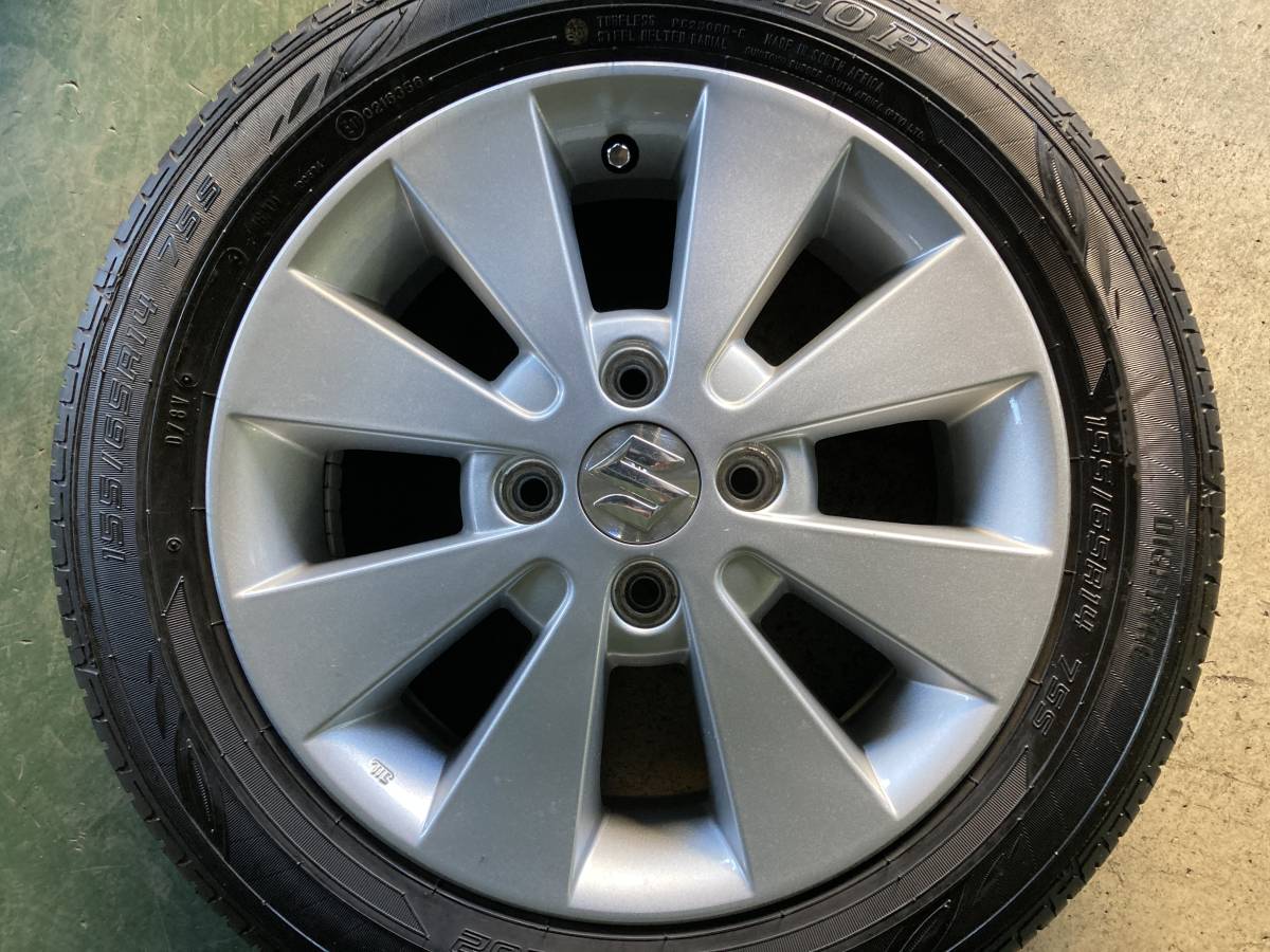 14インチ スズキ +45 ワゴンR アルミホイール 14×4.5J PCD100 中古 スズキ