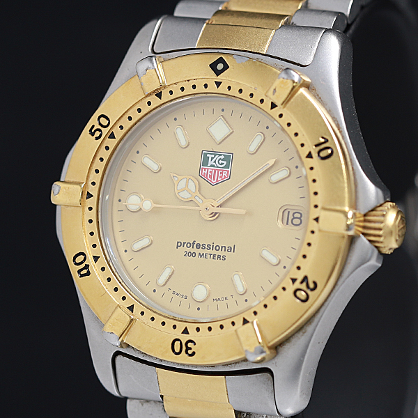 タグホイヤー プロフェッショナル 964.013 1円 HEUER 稼働 ユニ