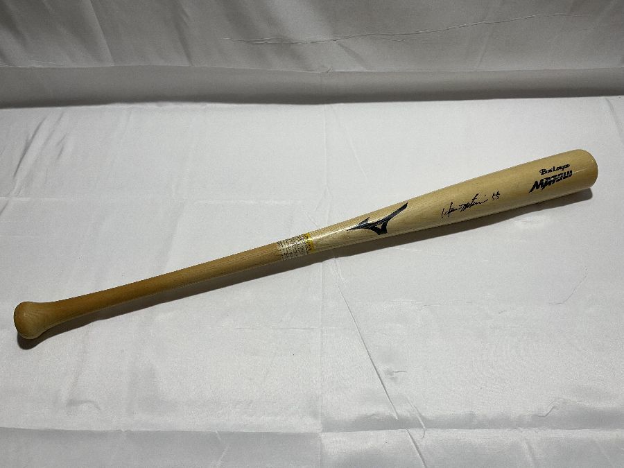松井秀喜 直筆サイン入りバット ＃55 MIZUNO モデルバット HM 松井