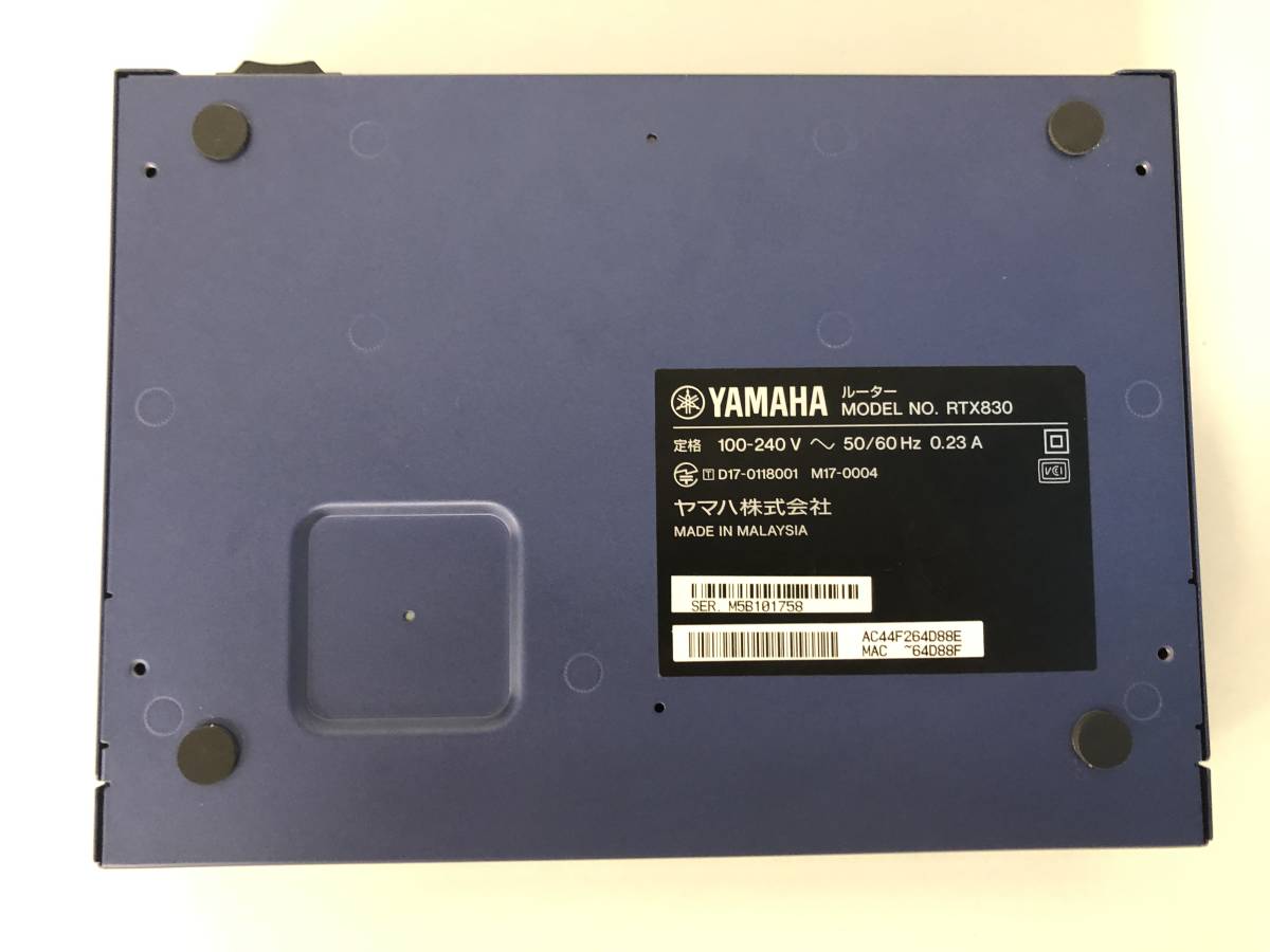 YAMAHA/ヤマハ ギガアクセスVPNルーター RTX830 初期化済み、テスト 