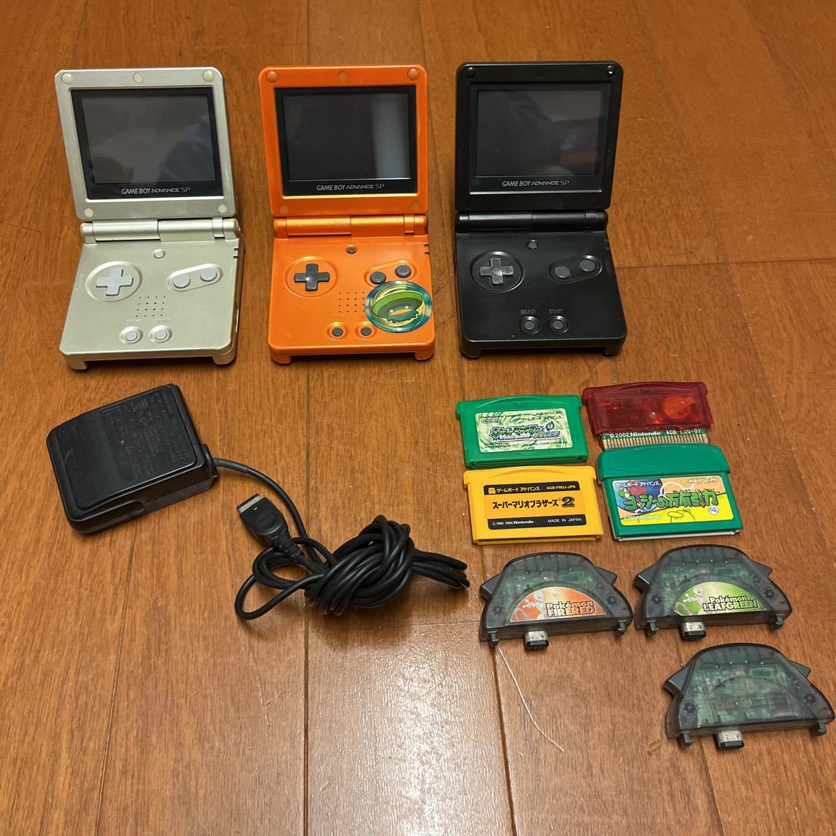 ゲームボーイアドバンスSP 3台 ポケットモンスターリーフグリーン 