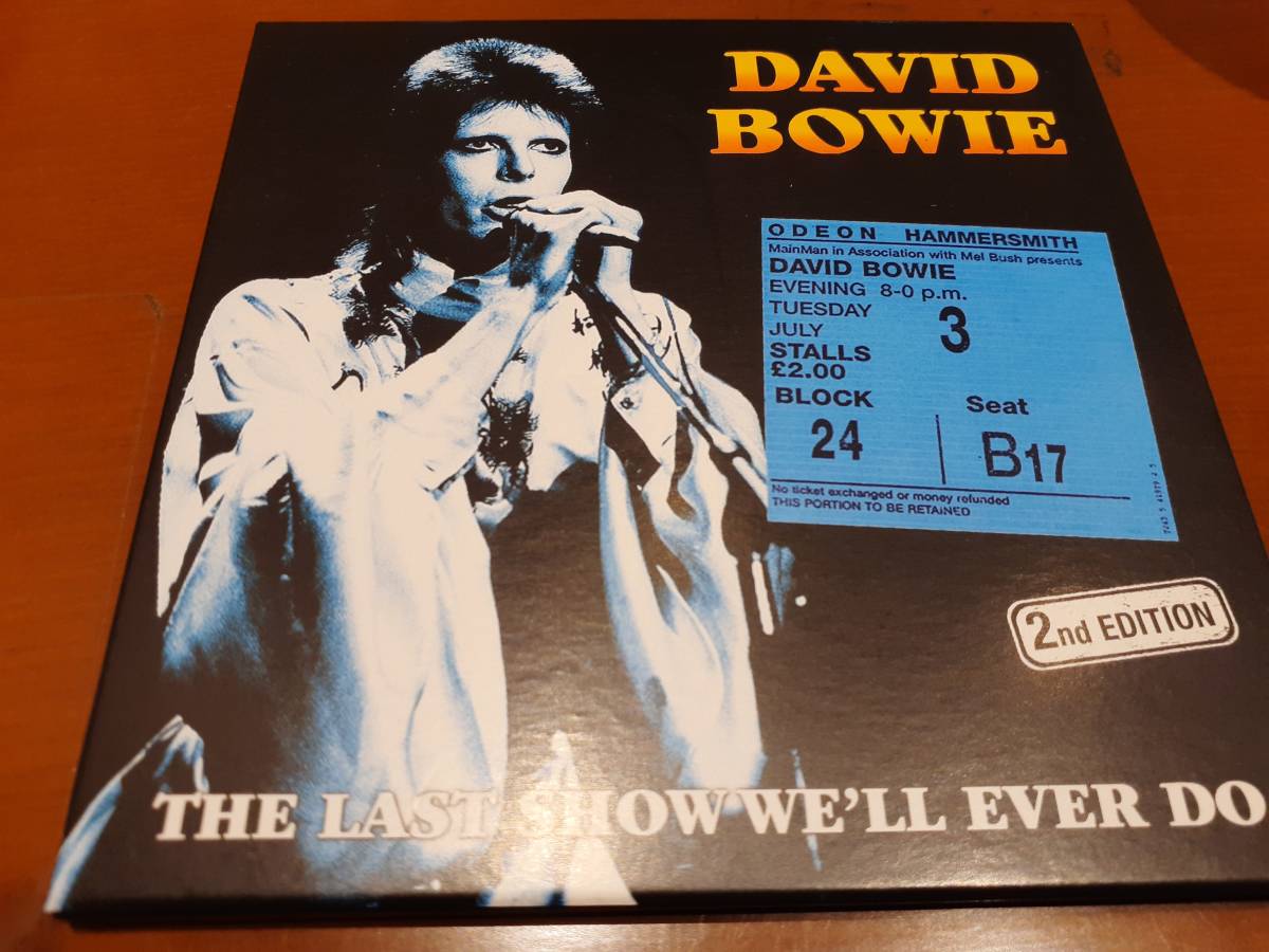  DAVID BOWIE／THE LAST SHOW WE'LL EVER DO London UK Hammersmith Odeon July 3rd 1973(David Bowie)｜売買されたオークション情報、yahooの商品情報をアーカイブ公開 - オークファン D