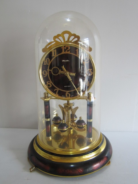 【新作，低価】 昭和レトロ 日新時計 NISSHIN CLOCK Master 400DAY ドーム型 回転振り子 置時計 クロック ゼンマイ式 ネジ式 ジャンク(一般)｜売買されたオークション情報、yahooの商品情報をアーカイブ公開 - オーク 置時計